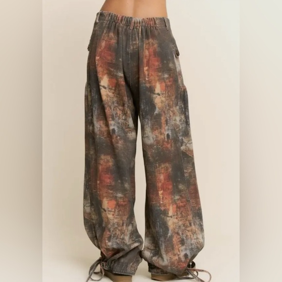 Artistic Wide-Leg Pants with Drawstring by Davi&Dani Plus Size Rust - Picture 5 of 5